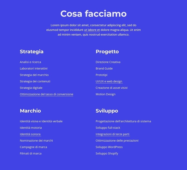 Progettazione grafica, web e stampa Mockup del sito web