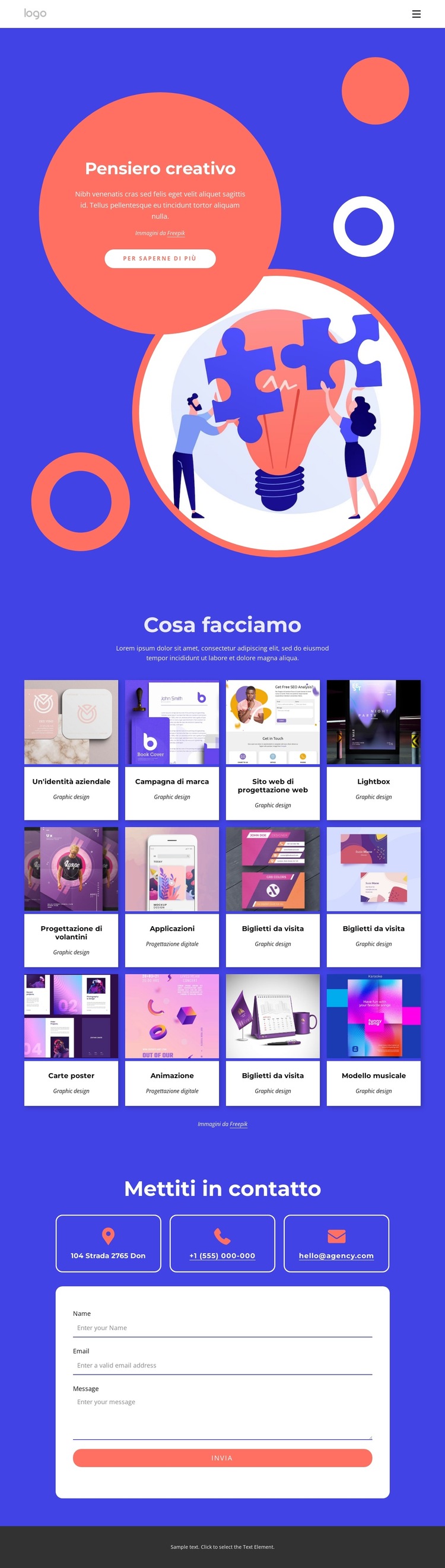 Campagne, mobile e digital Modello di sito Web