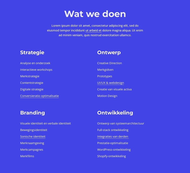 Grafisch, web- en printontwerp CSS-sjabloon