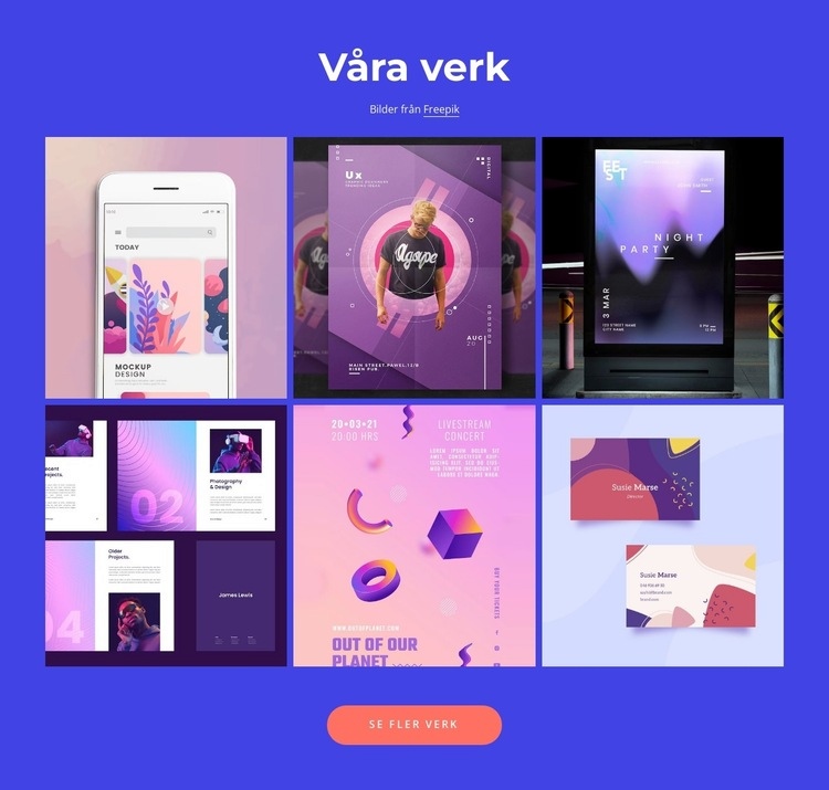 Digitala produkter, design och utveckling CSS -mall