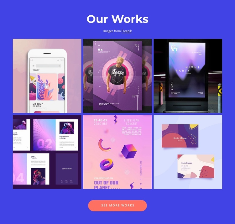 Digital products, design and development Landing Page