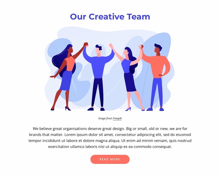 We are a global strategic design company Landing Page
