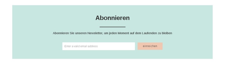 Abonnieren Website design