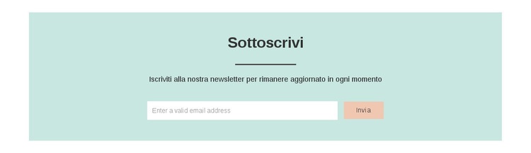 sottoscrivi Modelli di Website Builder