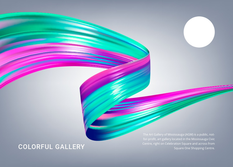 Colorful gallery Homepage Design