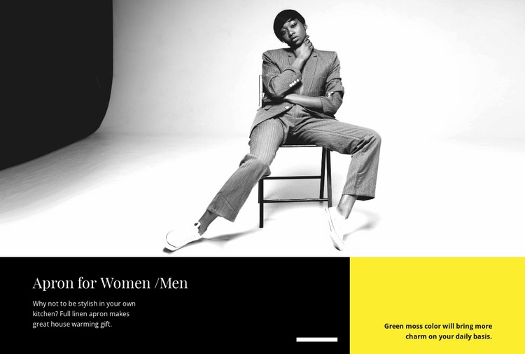 Zástěra pro ženy i muže Html Website Builder