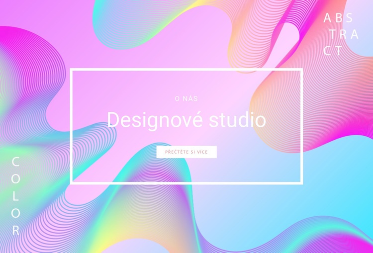 Neonové designové studio Šablona webové stránky