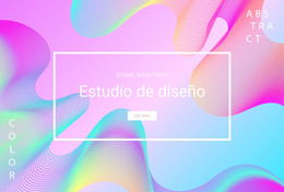 Estudio De Diseño De Neón: Plantilla De Página HTML