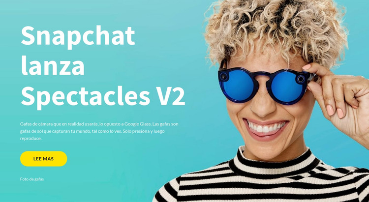 Snapchat lanza gafas Plantilla HTML