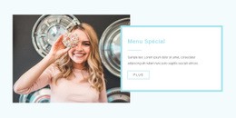 Maquette De Site Web Gratuite Pour Menu Spécial