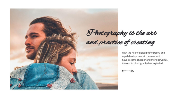 Art photography Homepage Design