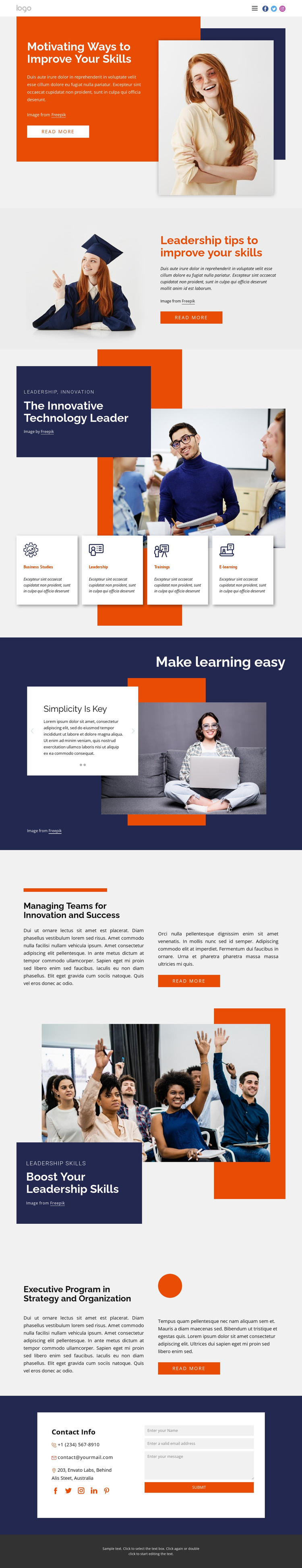 Drive your career forward HTML Template