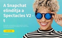 A Snapchat Szemüveget Dob Be Css Sablon Ingyenes Letöltése