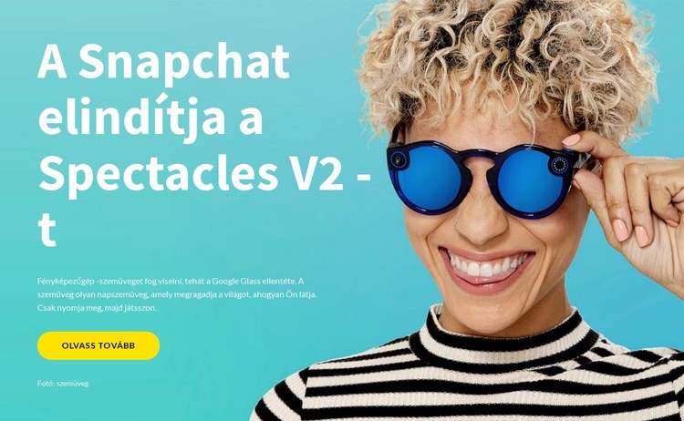 A Snapchat szemüveget dob be CSS sablon