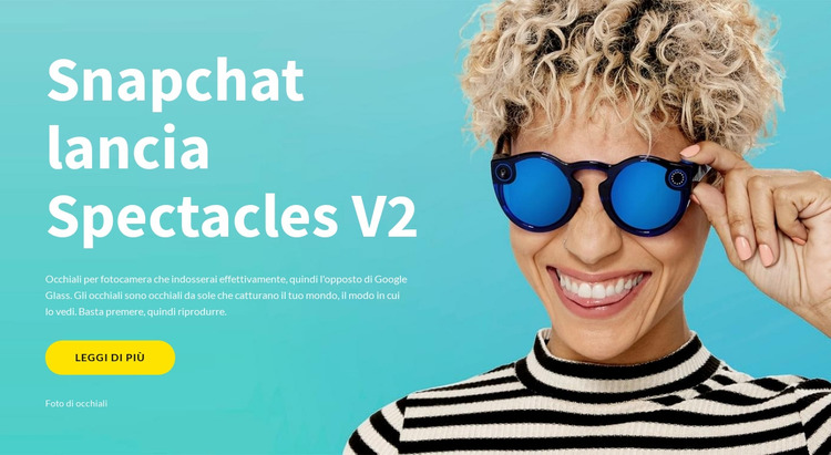 Snapchat lancia gli occhiali Modello Joomla