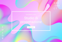 Modello CSS Per Studio Di Design Al Neon