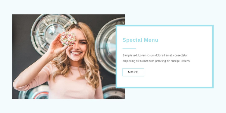 Special menu One Page Template