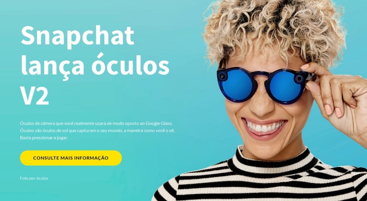 Snapchat lança espetáculos Design do site