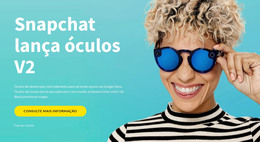 Snapchat Lança Espetáculos - Modelo De Uma Página