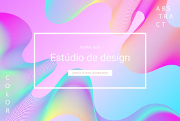 Estúdio De Design Neon - Modelo De Site Simples
