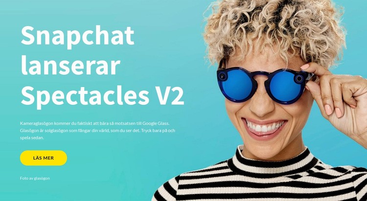Snapchat lanserar glasögon CSS -mall