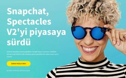 Snapchat Gözlükleri Piyasaya Sürüyor Css Şablonu Ücretsiz Indir