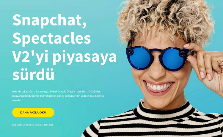 Snapchat gözlükleri piyasaya sürüyor HTML Şablonu
