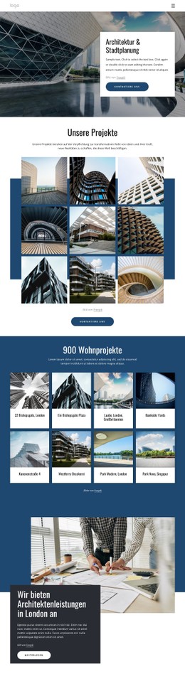 Architektur Und Stadtplanung Einfache HTML-Vorlage Mit CSS