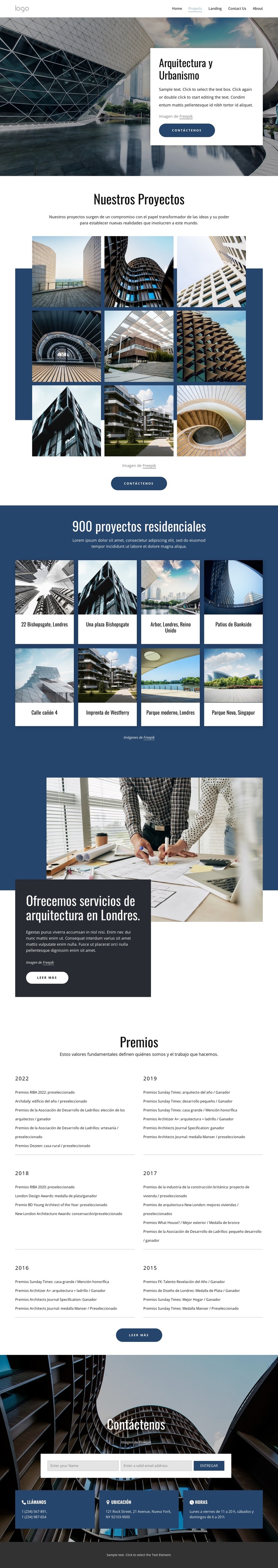 Arquitectura y urbanismo Tema de WordPress