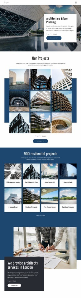 Architecture And Town Planning - Homepage Design For Inspiration