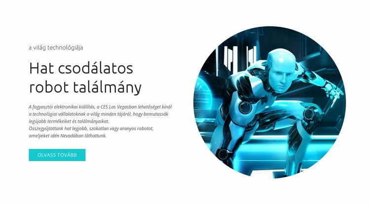 A világ technológiája Weboldal sablon