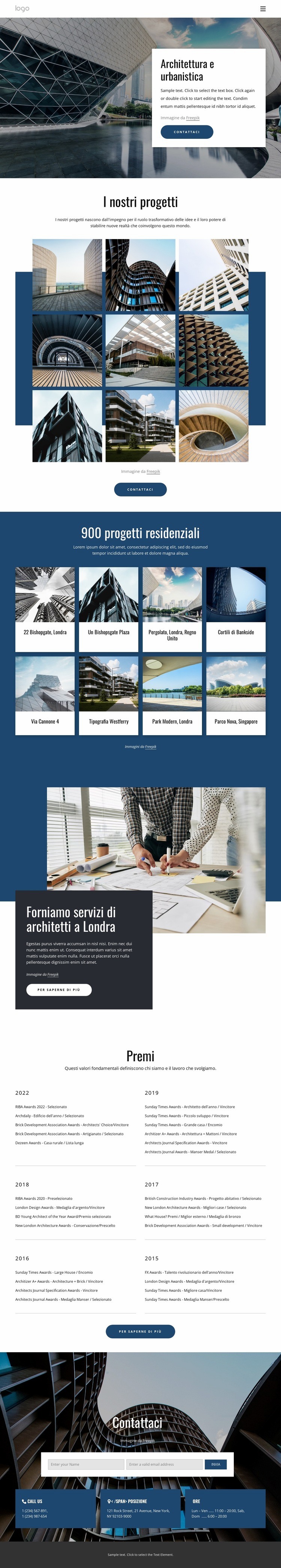 Architettura e urbanistica Modelli di Website Builder