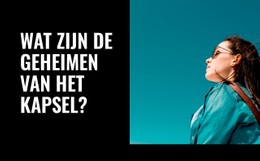 Geheimen Van Het Kapsel Winkelsjabloon