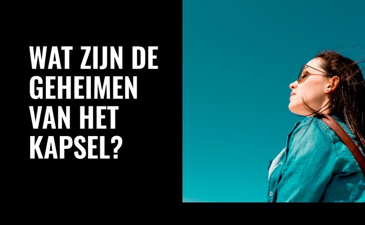 Geheimen van het kapsel CSS-sjabloon