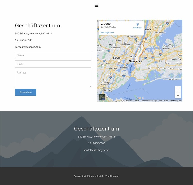Kontaktieren Sie uns 5 Joomla Vorlage