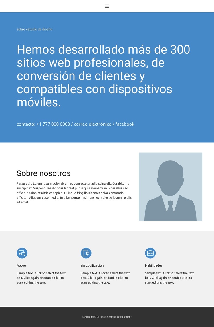 Como 5 Plantilla de sitio web