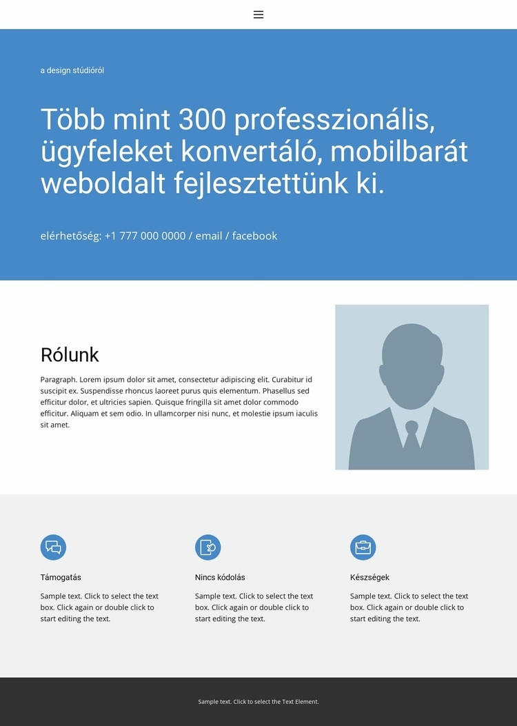 Körülbelül 5 Weboldal sablon
