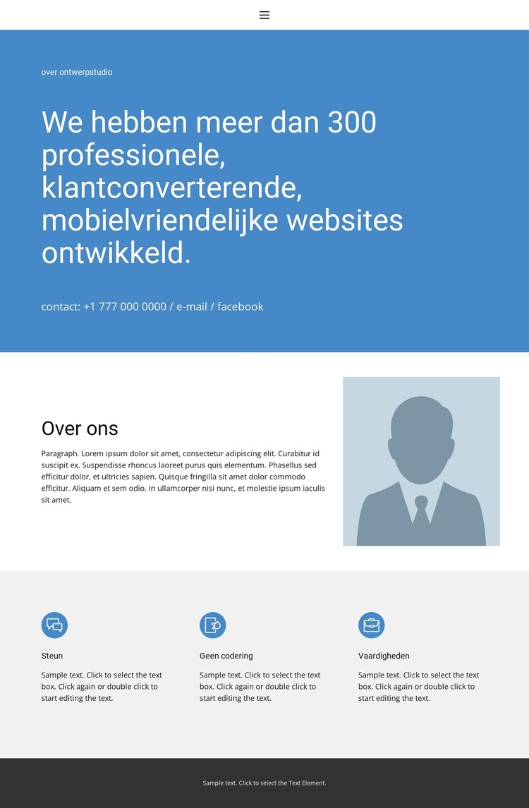 Ongeveer 5 Website sjabloon