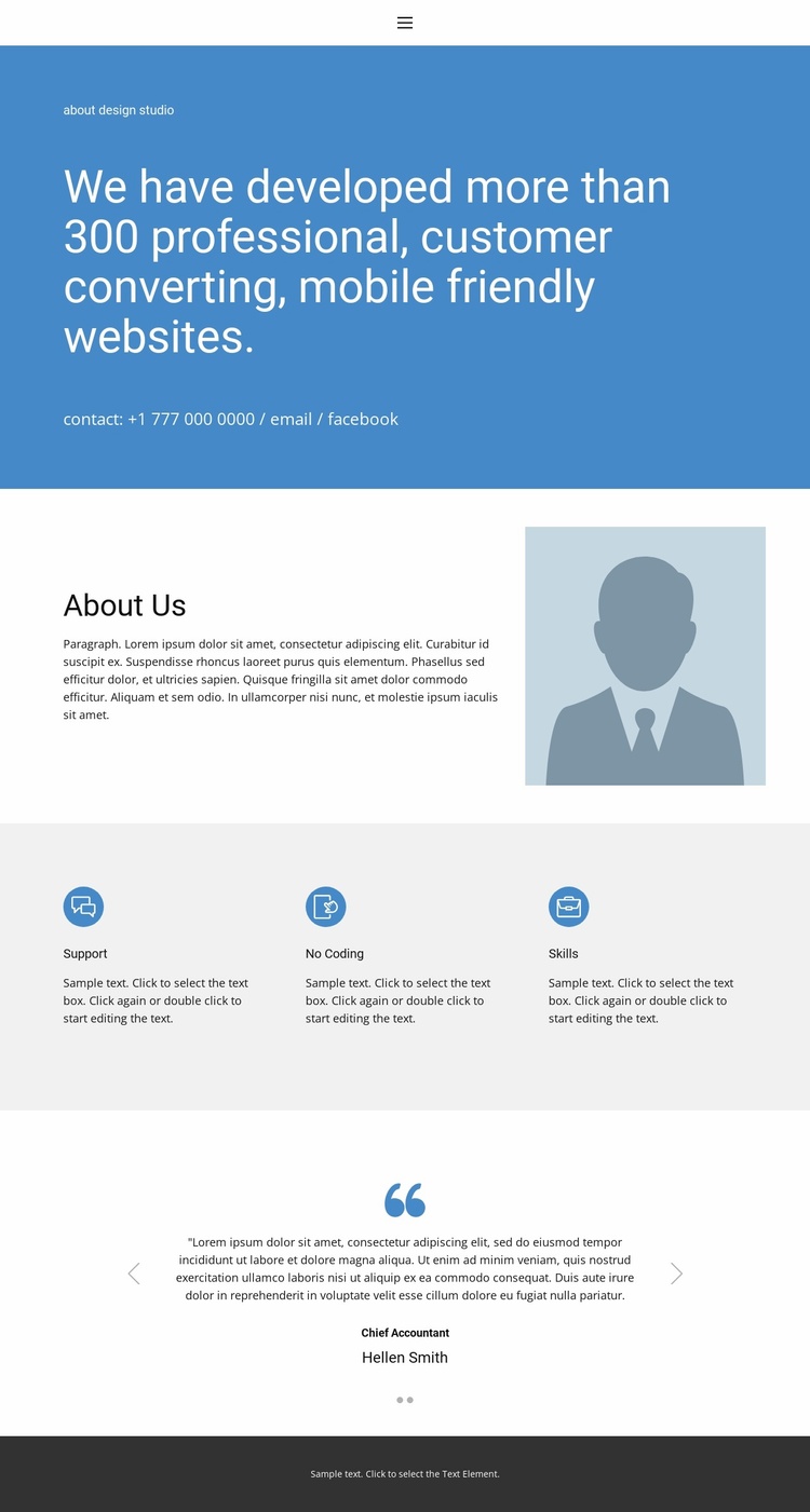 About 5 Website Template