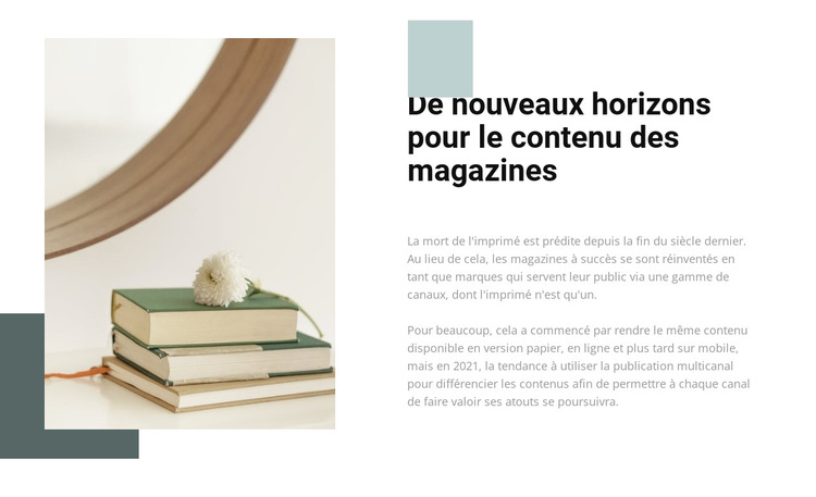 Nouveaux horizons Modèle de site Web