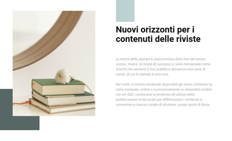 Nuovi orizzonti Mockup del sito web