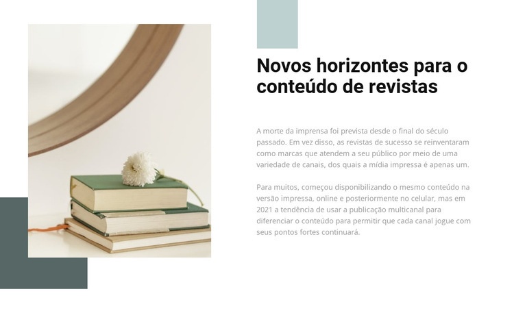 Novos horizontes Construtor de sites HTML