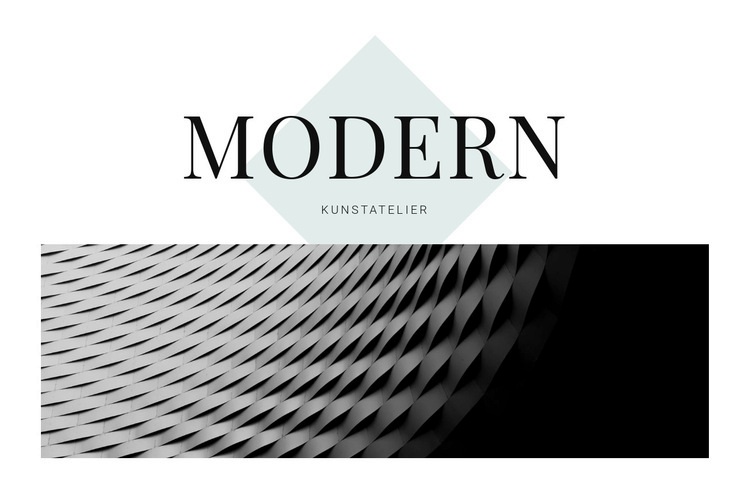 Modern in der Architektur Landing Page