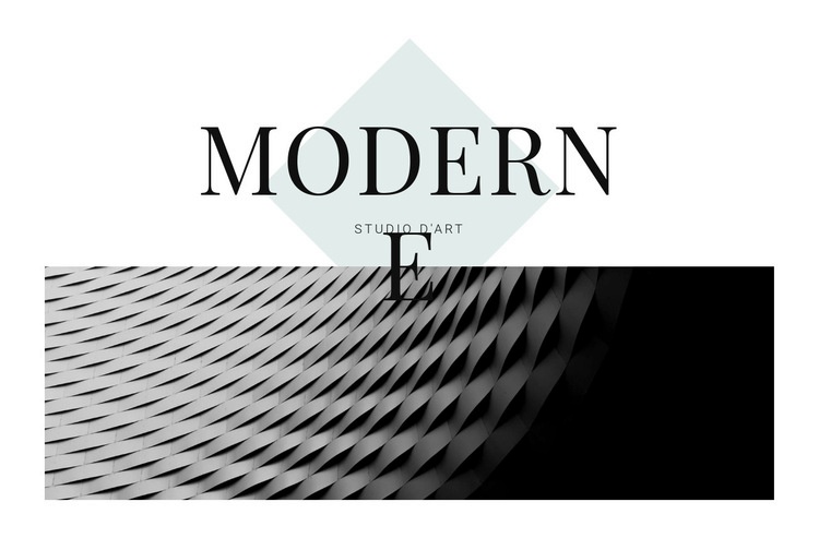 Moderne en architecture Page de destination