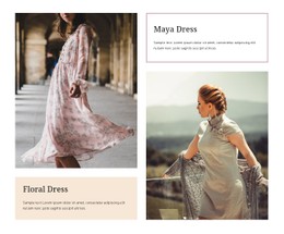 Floral And Maya Dress Landing Page Template