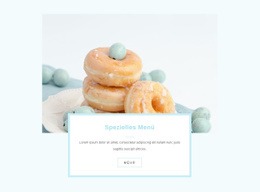 Traditionelles Backen – Webseiten-Mockup-Vorlage