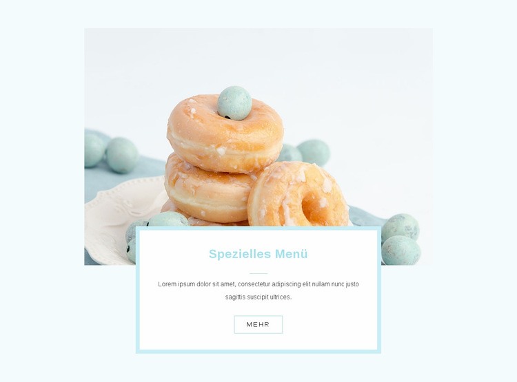 Traditionelles Backen Website-Modell