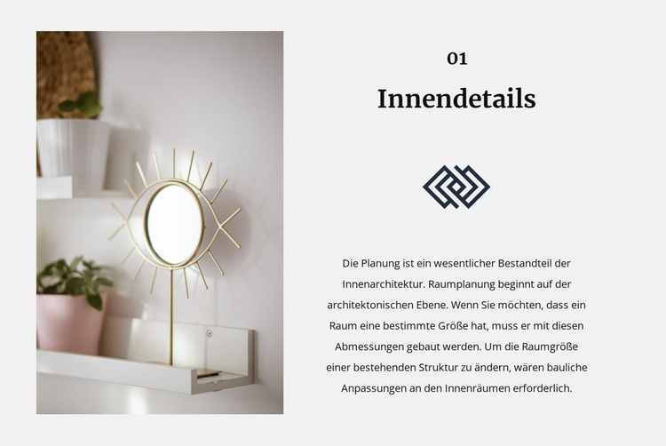 Spiegel im Innenraum WordPress-Theme