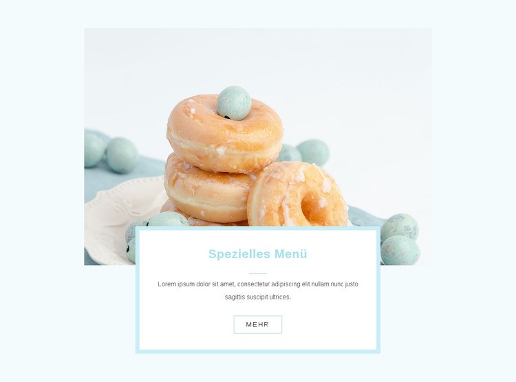 Traditionelles Backen Landing Page