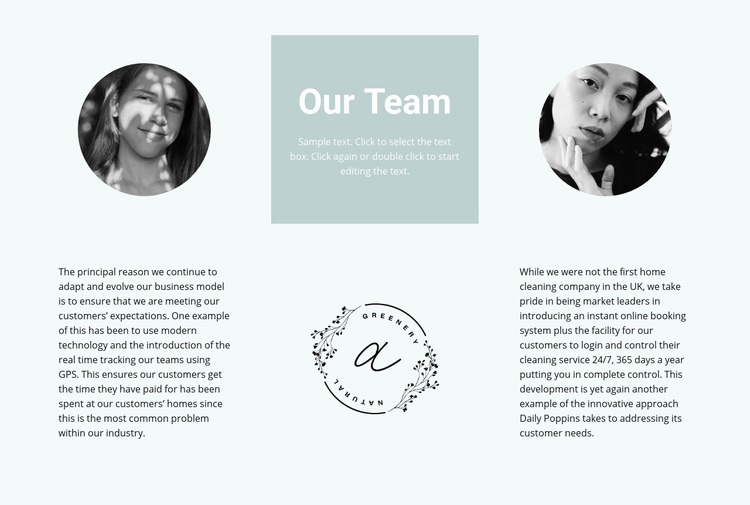 Our flowers team Elementor Template Alternative